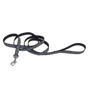 Lazer Brite Reflective Dog Leash, Skull and Crossbones