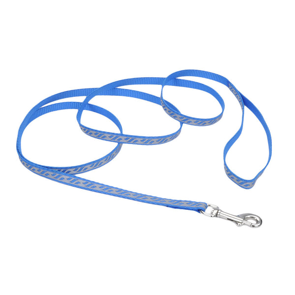Lazer Brite Reflective Open-Design Dog Leash, Blue Lagoon Wave