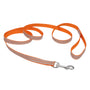 Lazer Brite Laisse pour chien réfléchissante à design ouvert, anneaux abstraits orange.