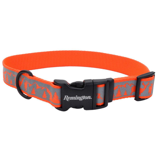 Remington Adjustable Reflective Dog Collar, Orange Deer Mountain