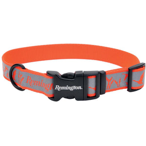 Remington Adjustable Reflective Dog Collar, Orange Duck Cattails