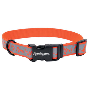 Remington Adjustable Reflective Dog Collar, Orange Duck Cattails