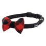 Li'l Pals Microfiber Dog Collar, Black with Plaid