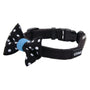 Li'l Pals Collier pour chien en microfibre, noir à pois