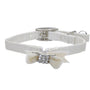 Li'l Pals Safety Kitten Collar with Bow, White Silk, 3/8-inx8-in