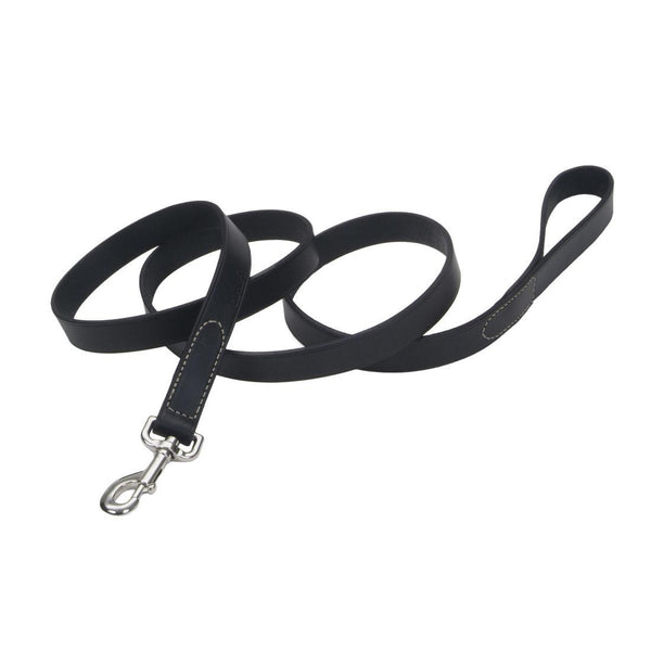 Circle T Oak Tanned Leather Dog Leash, Black