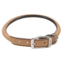 Circle T Collier rond pour chien en cuir tanné chêne, Fauve