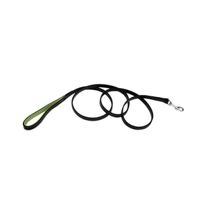 Circle T Fashion Leather Padded Handle Dog Leash, Green