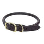 Circle T Latigo Leather Round with Solid Brass Hardware Dog Collar