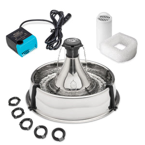 PetSafe Drinkwell Stainless Multi-Pet Fountain, 128-oz