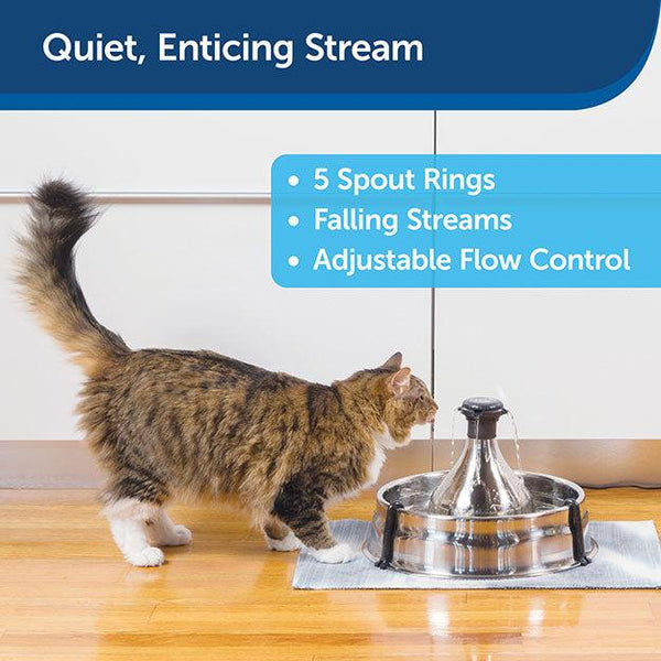 PetSafe Drinkwell Stainless Multi-Pet Fountain, 128-oz