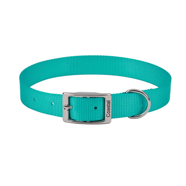Coastal Single-Ply Dog Collar, Teal