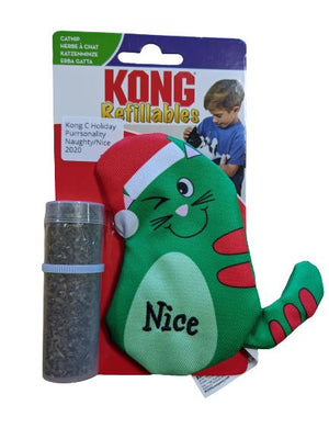 KONG Holiday Purrsonality Nice Catnip Cat Toy