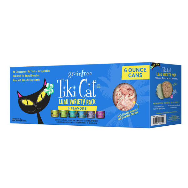 Tiki Cat Luau Variety Pack Canned Cat Food, 6-oz, 8-pack