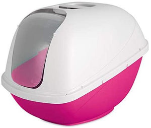 Petmate Basic Bac à litière à capuchon pour chat Rose