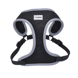 Coastal Comfort Soft Reflective Wrap Adjustable Dog Harness, Black