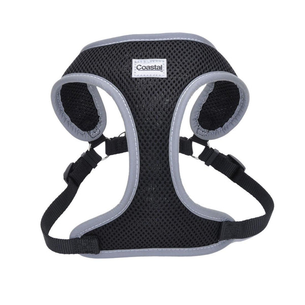 Coastal Comfort Soft Reflective Wrap Adjustable Dog Harness, Black