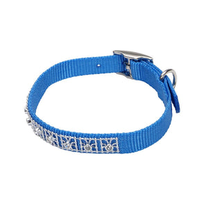 Coastal Jeweled Dog Collar, Blue Lagoon