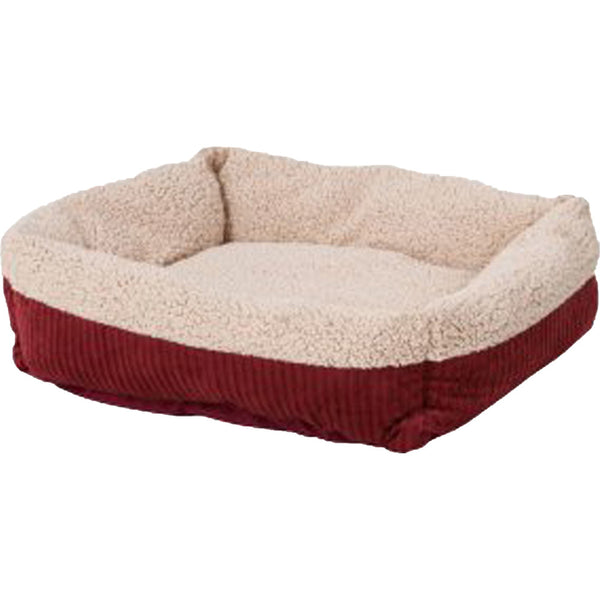 Petmate Self Warming Rectangular Lounger Pet Bed, Rust, 24-in x 20-in