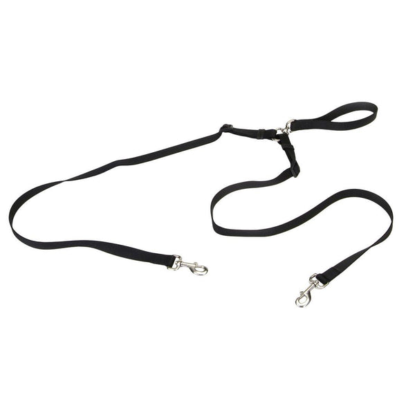 Coastal Laisse Ajustable Anti-EnchevÏªtrement pour Deux Chiens, Noire