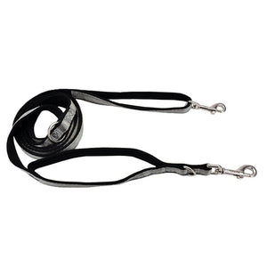 Coastal Padded Multi-Function Dog Leash, Black/Grey
