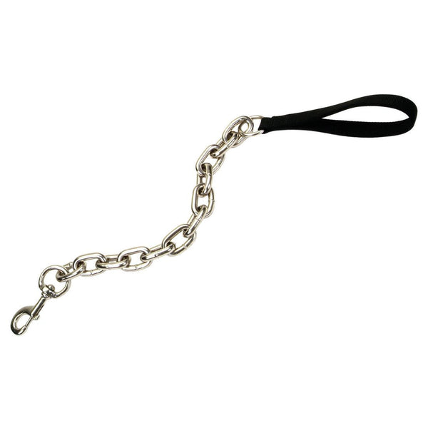 Coastal Giant Chain Traffic Leash with Nylon Handle for Dogs, Black