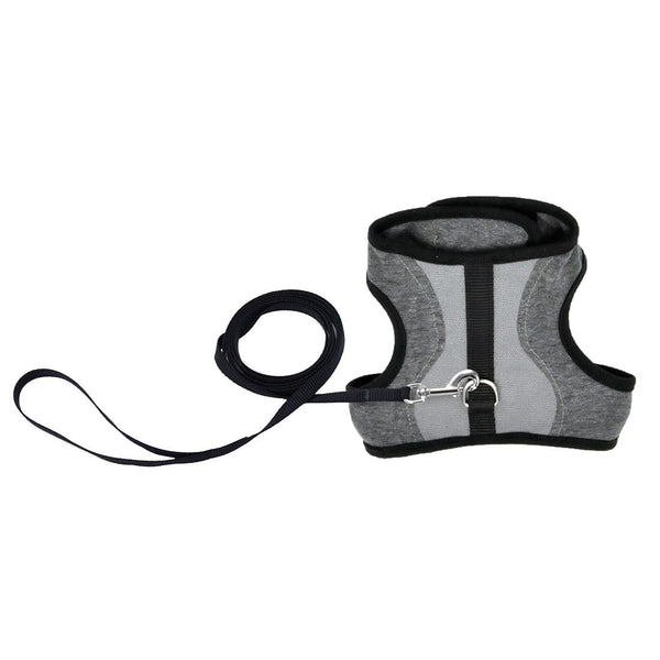 Coastal Harnais enveloppant ajustable avec laisse pour chats, Gris