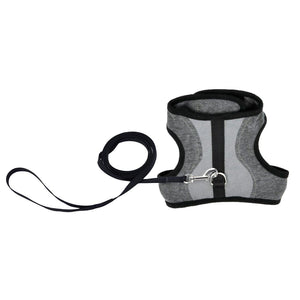 Coastal Adjustable Wrap Harness with Leash for Cats, Gray