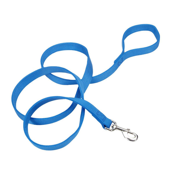Coastal Double-Ply Dog Leash, Blue Lagoon
