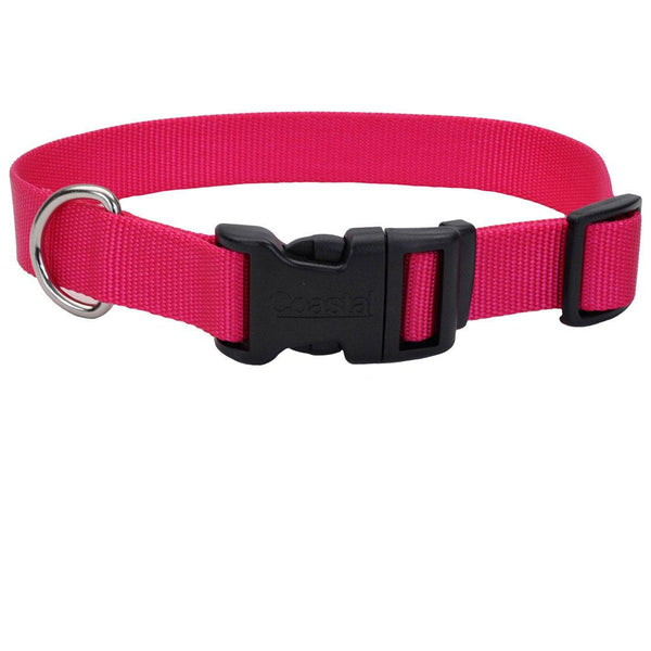 Coastal Collier réglable avec boucle en plastique pour chiens, Rose flamant