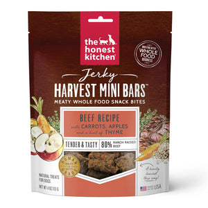 The Honest Kitchen Harvest Mini Bars Beef Jerky Dog Treats