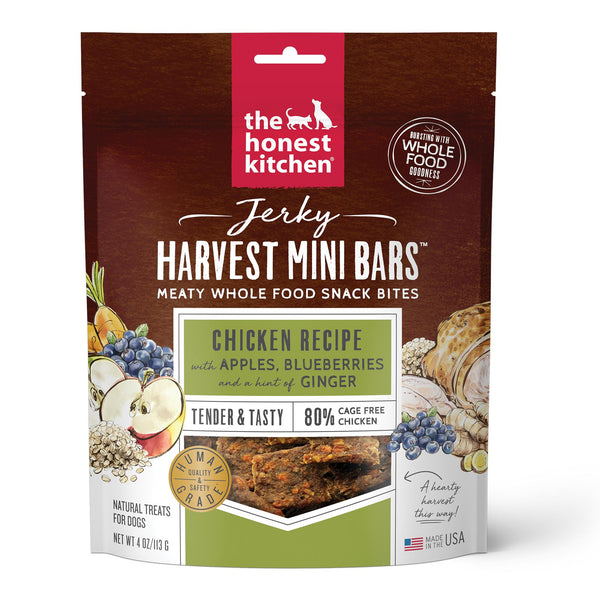 The Honest Kitchen Harvest Mini Bars Chicken Jerky Dog Treats