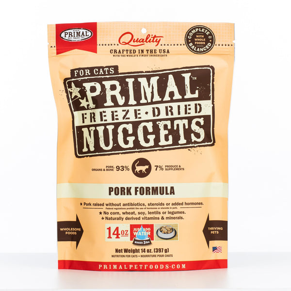 Primal Raw Freeze-Dried Nuggets Pork Formula Cat Food