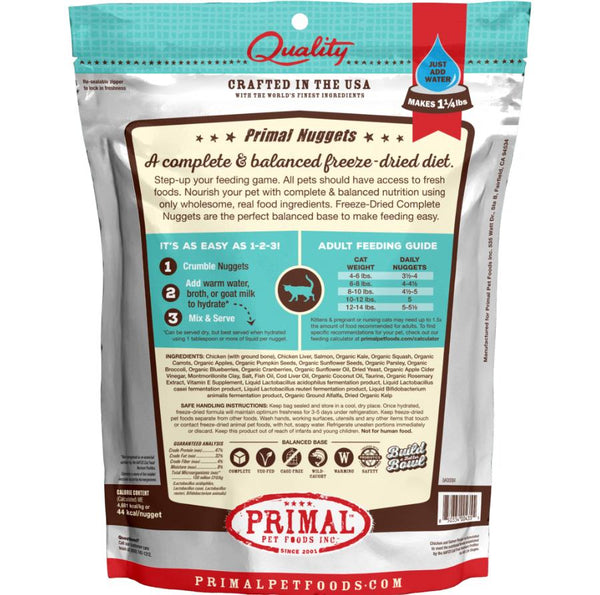 Primal Raw Freeze-Dried Nuggets Chicken & Salmon Formula Cat Food