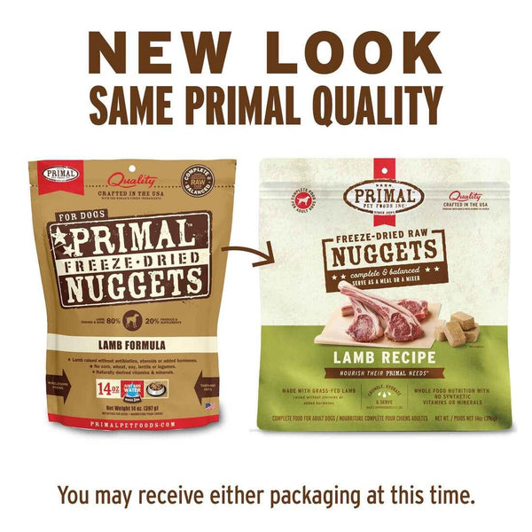 Primal Lamb Recipe Nuggets Freeze-Dried Raw Dog Food