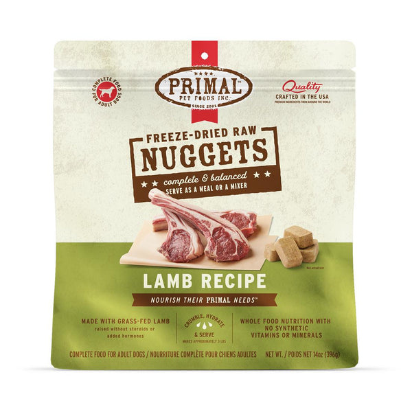 Primal Lamb Recipe Nuggets Freeze-Dried Raw Dog Food