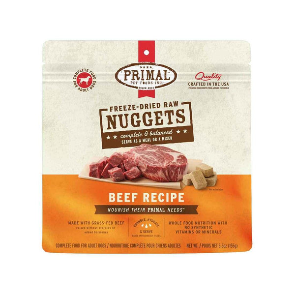 Primal Raw Beef Nuggets Freeze-Dried Raw Dog Food