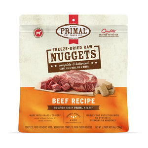 Primal Raw Beef Nuggets Freeze-Dried Raw Dog Food