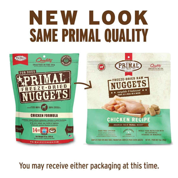 Primal Chicken Recipe Nuggets Freeze-Dried Raw Dog Food