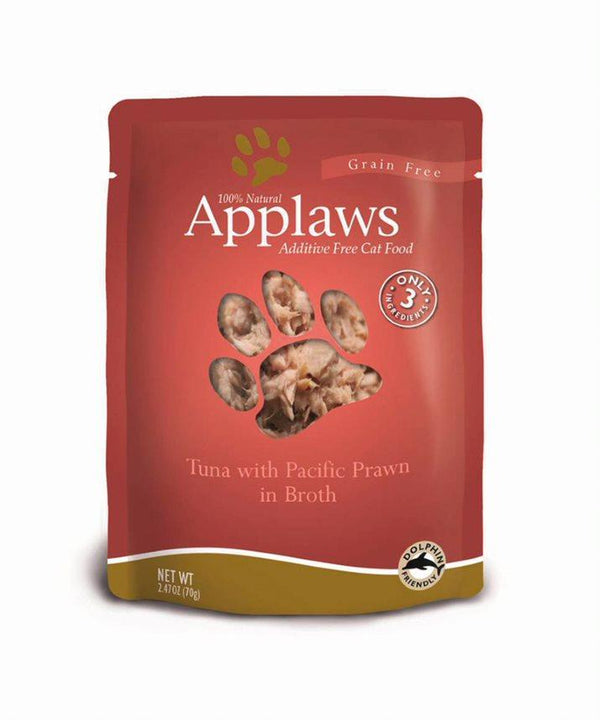 Applaws Tuna Fillet with Prawn in Broth Wet Cat Food Pouch