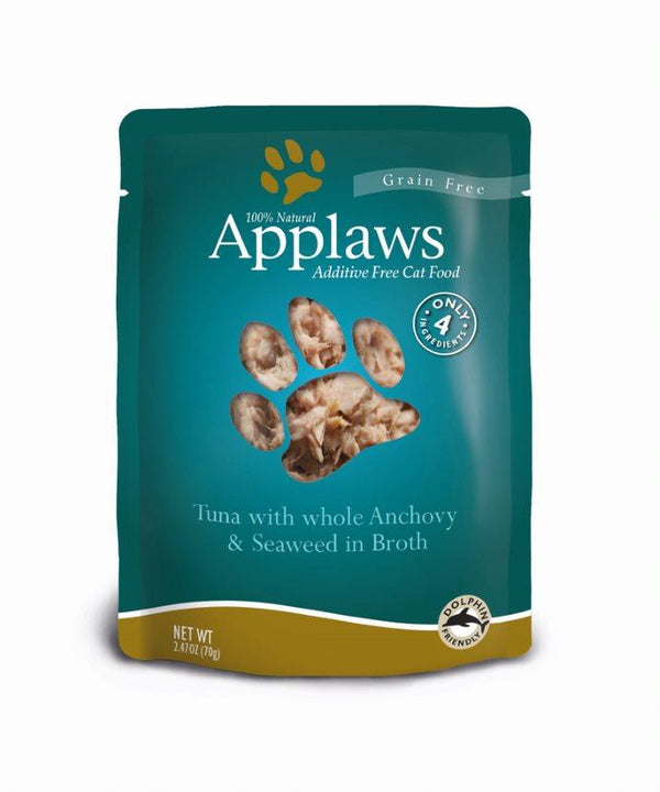 Applaws Tuna with Whole Anchovy & Seaweed in Broth Wet Cat Food