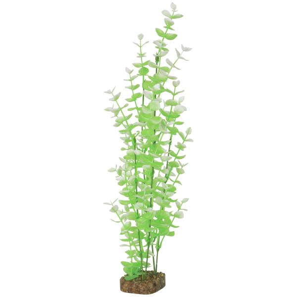 GloFish Aquarium Plant, Green/White