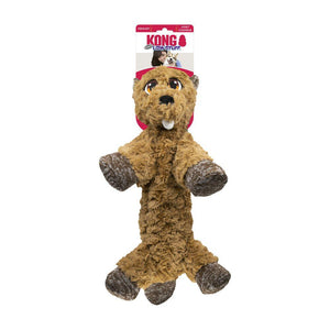 KONG Low Stuffed Flopzie Beaver Dog Toy