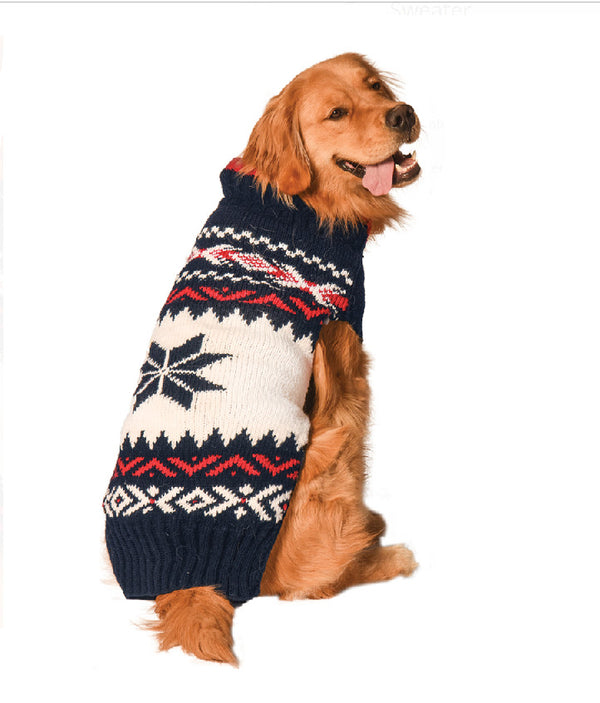 Chilly Dog Navy Vail Dog Sweater