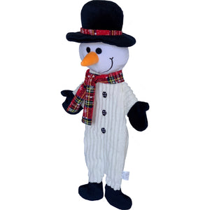 Petlou Christmas Flat Snowman Dog Toy, 15-in