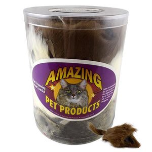 Amazing Pet Products Fur Mouse Long Hair Squeak Cat Toy