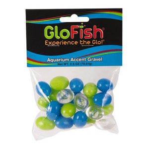 GloFish Accent Gravel for Aquariums, Blue/Green/Clear