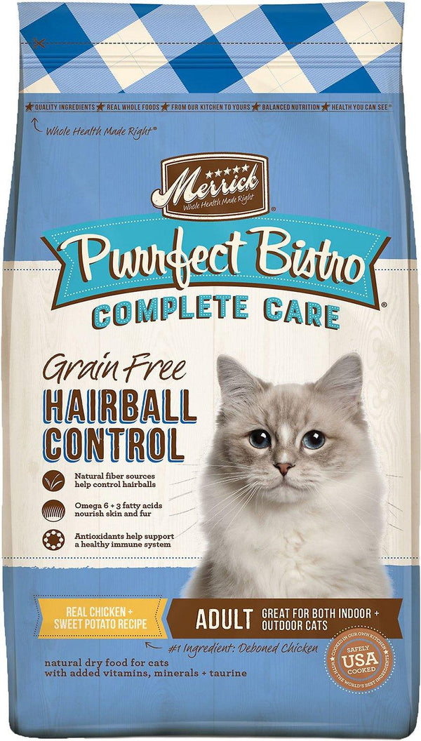 Merrick Purrfect Bistro Complete Care Hairball Control Chicken & Sweet Potato Grain-Free Dry Cat Food