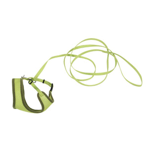 Coastal Comfort Soft Adjustable Cat Harness & Leash, Lime, 3/8-in x 14-16-in