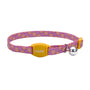 Safe Cat Collier réglable à fermeture de sécurité magnétique pour chats, Jaune violet marocain, 3/8-po x 8-12-po